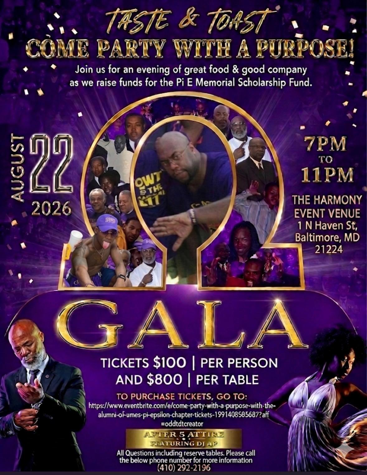Taste & Toast Gala Tickets.